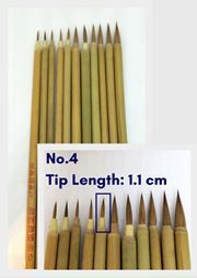 Chinese Calligraphy/Painting Brush - Outlining No.4 (Wolf Hair)