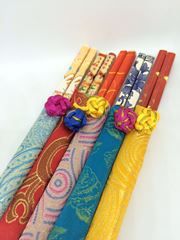 Chinese Chopsticks in Embroidered Case